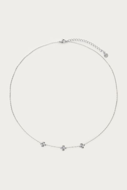 Botanical Kette mit drei Kleebl&auml;tter Blumen