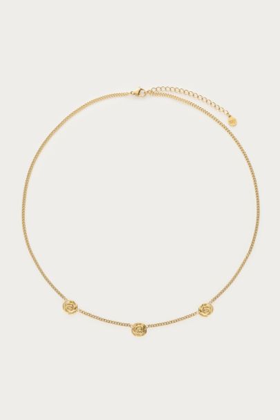 Botanical ketting met drie rozen