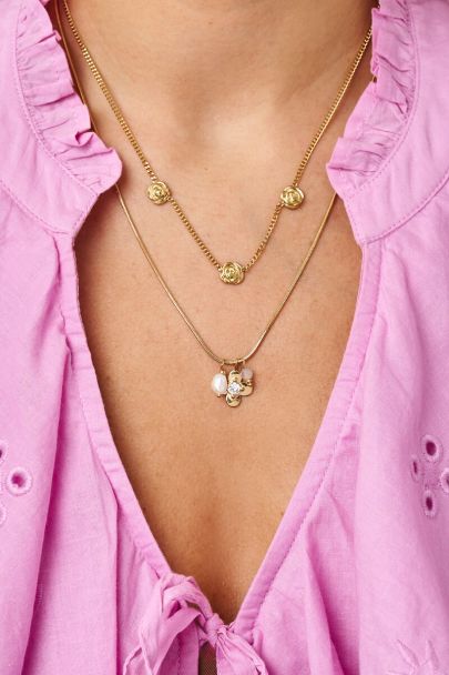 Botanical ketting met drie rozen
