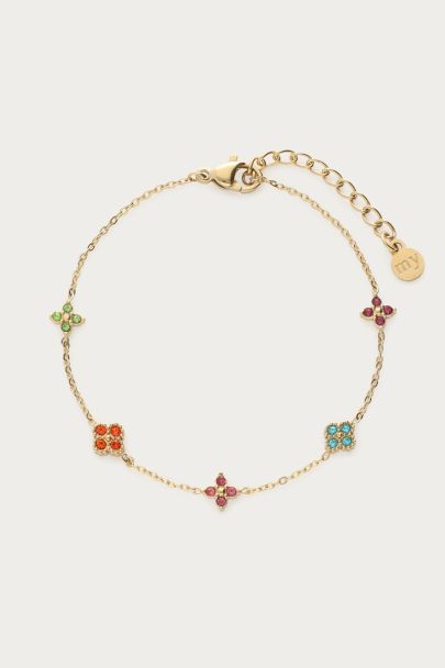 Armband multikleur met klavers