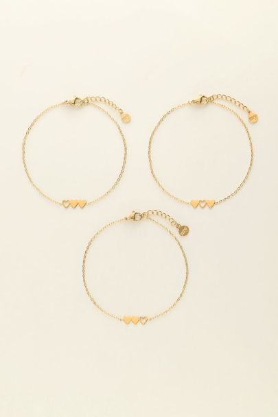 Bracelet set triple heart | My Jewellery