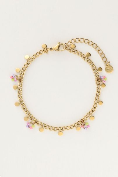Bracelet with beads & small coins