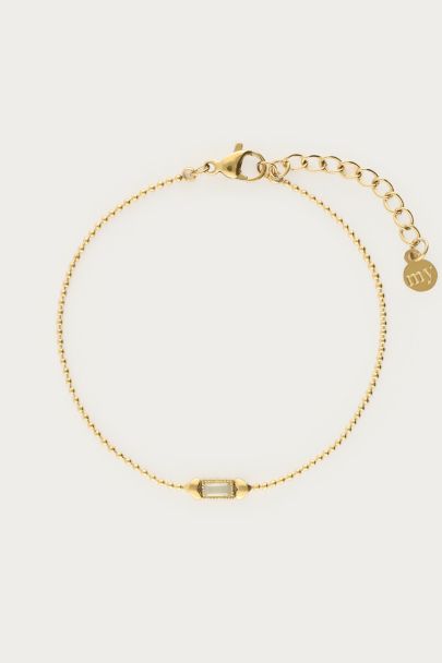 Armband met beige steen