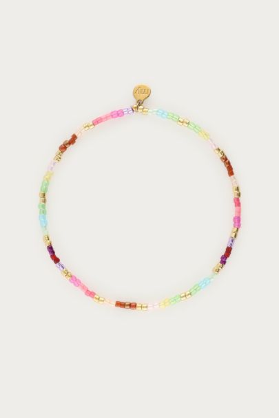 Bracelet with blue & pink Miyuki beads