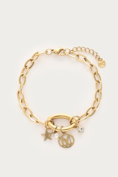 Armband mit Anhänger & Perlen