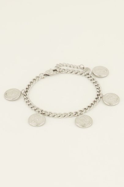 Bracelet with coin charms