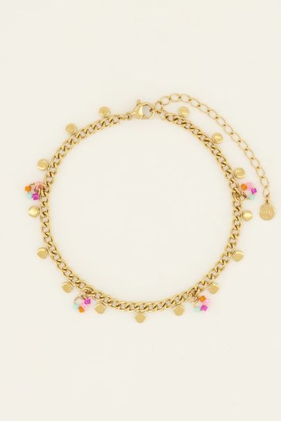 Bracelet with coins & multicoloured stones | My Jewellery