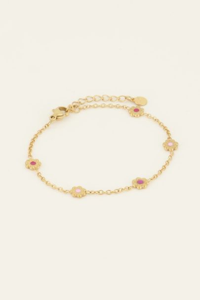 Armband met gekleurde bloemen | My Jewellery