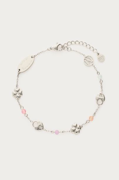 Armband met klaver & slotje
