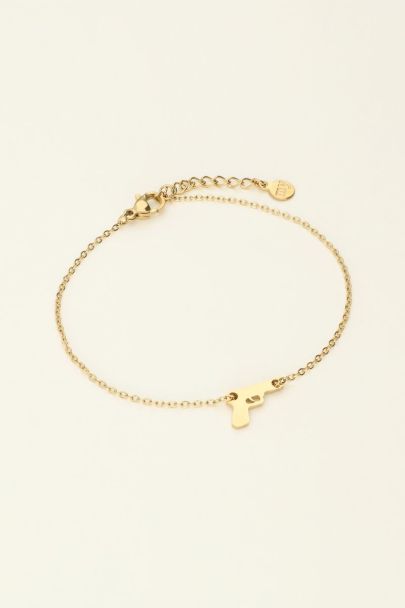 Bracelet with gun charm