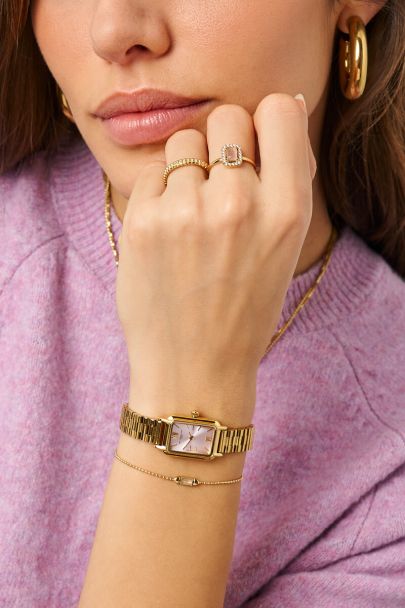 Bracelet pierre rose clair