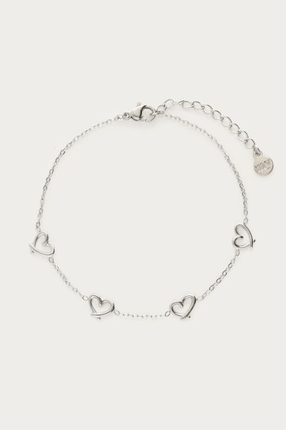 Bracelet avec mini-cœurs ouverts