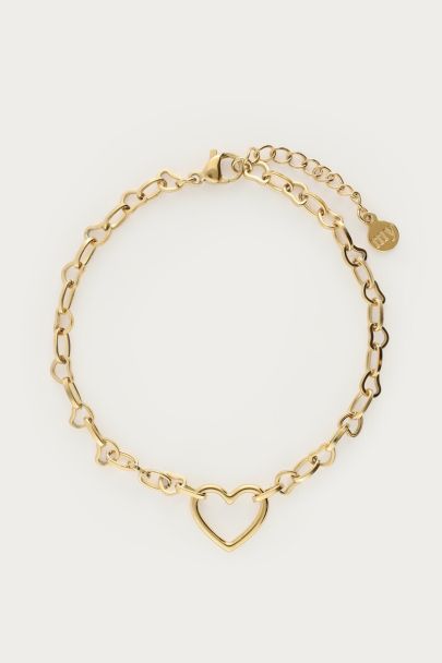 Bracelet with small open heart charm