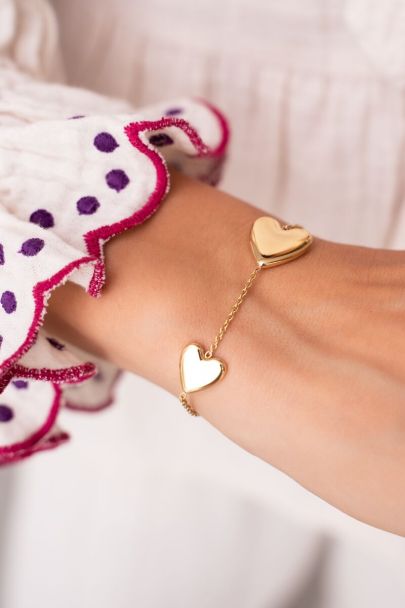 Gold and silver heart bracelet online
