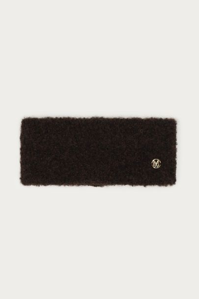 Bruin gebreide hoofdband