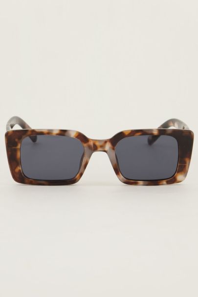 Braune viereckige Cat-Eye-Sonnenbrille