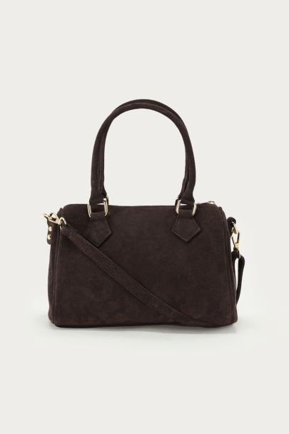 Bruin suède tas