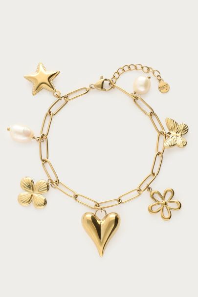 Schakelarmband met multi bedels