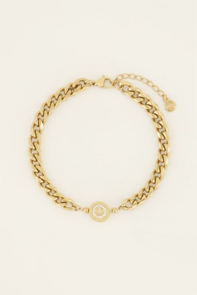 Schakelarmband met smiley | Schakelarmbanden | My Jewellery