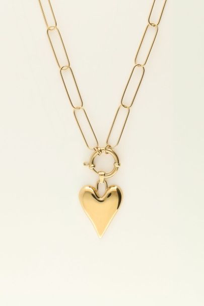Chain necklace with large heart pendant | My Jewellery