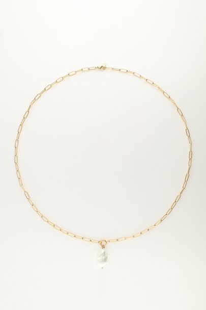 Schakelketting met glazen imitatieparel
