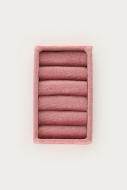 Coral velvet rings organiser