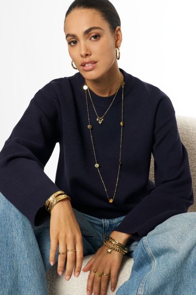Dark blue basic sweater