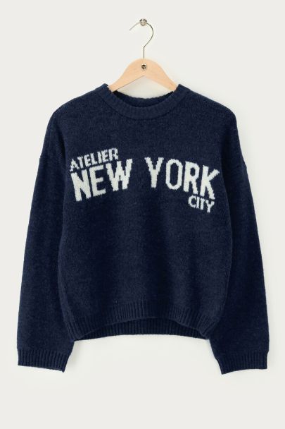 Dark blue sweater "Atelier NYC"