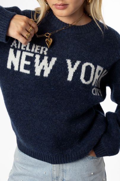 Dark blue sweater "Atelier NYC"