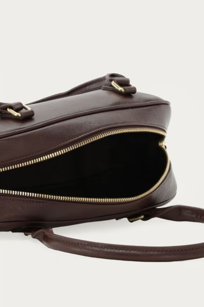Dunkelbraune Bowlingtasche