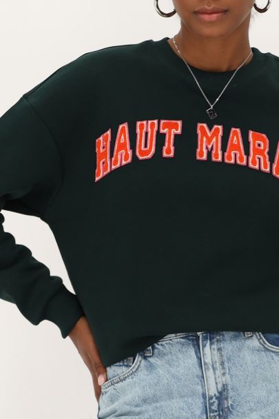 Sweat vert foncé "Haut Marais"