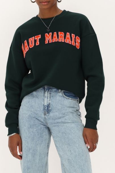 Sweat vert foncé "Haut Marais"