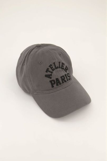 Donkergrijze pet "Atelier Paris"