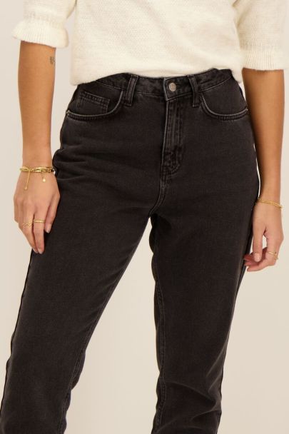 Dark grey mom jeans