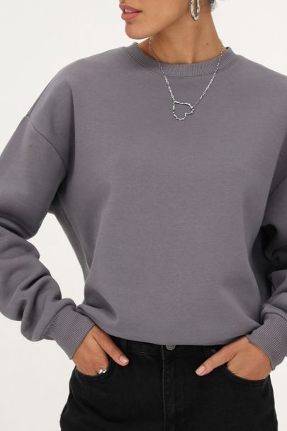 Dark grey sweatshirt "Rue du rendez vous"