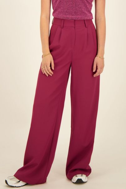 Pantalon évasé bordeaux