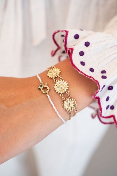 Vintage armband met mini imitatieparels
