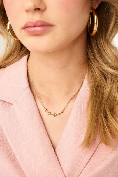 Doppelte Halskette mit fünf minimalistischen Anhängern  