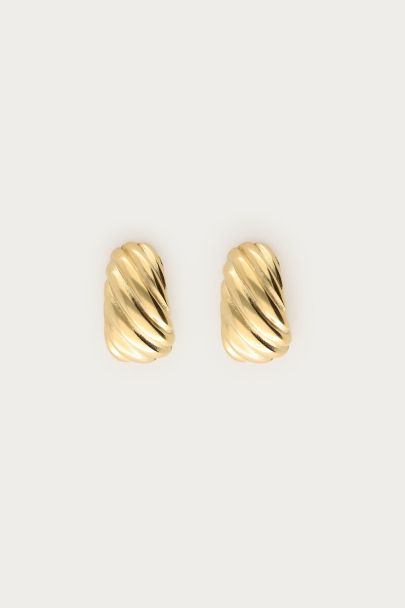 Boucles d'oreilles goutte rayée