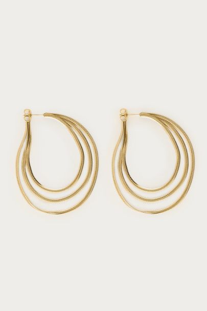 Drop earrings with oval cord