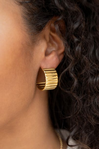 Oorhangers half rond gestreept