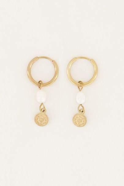 Boucles d’oreilles perle et pièce