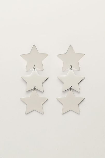 Three stars statement earrings