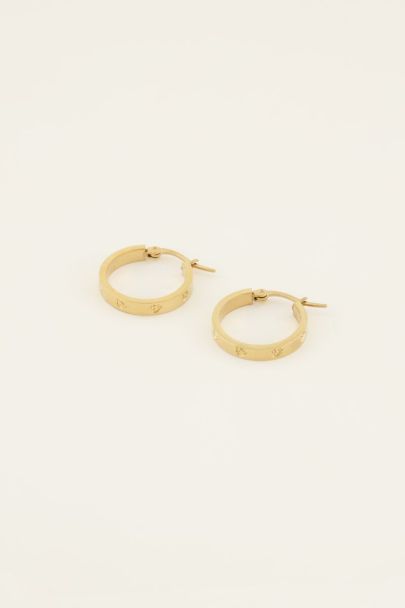 Oorringen met gegraveerde hartjes | My Jewellery