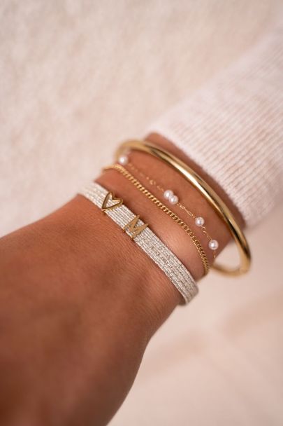 Elasticated bracelet basic glitter