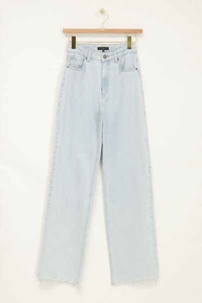 Blauwe wijdvallende gebleekte jeans | Jeans | My Jewellery