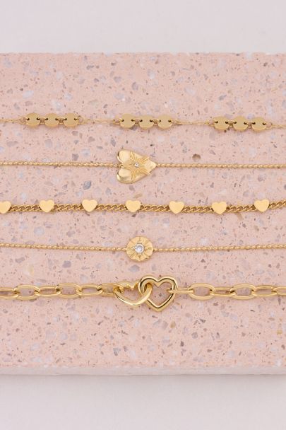 Midnight Armband mit Herzen