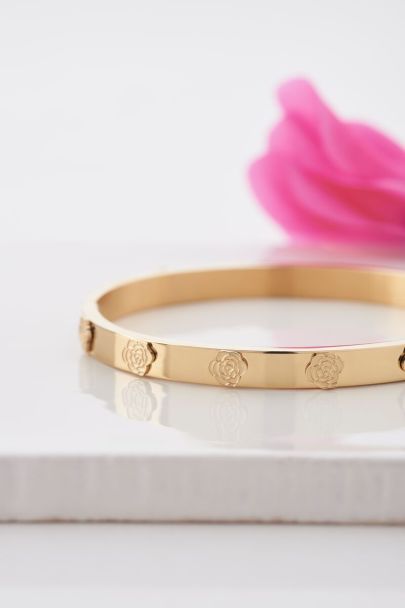 Vintage bangle met rozen
