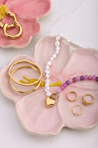 Sieraden bord hibiscus