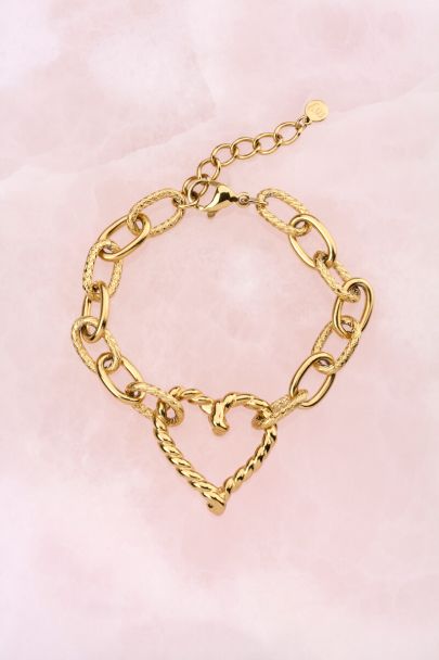 Iconic armband met twist en hartje